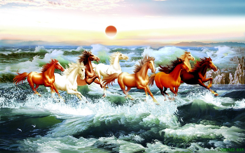 Tranh ngựa - bát mã - Mã đáo MBM2-035